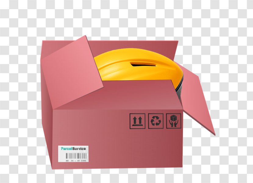 Box Helmet Paper Computer File - Packaging And Labeling - Real Yellow Transparent PNG
