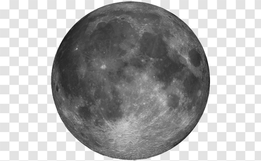 Earth New Moon Lunar Phase Full - Black And White Transparent PNG