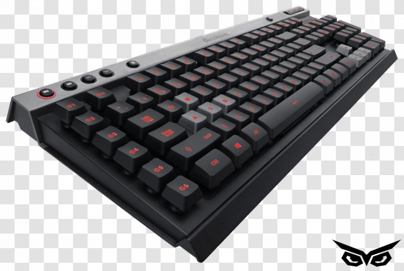 Computer Keyboard Corsair Gaming K55 RGB Raptor K40 K30 - Keypad Transparent PNG