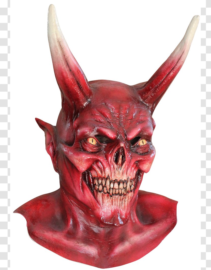 Lucifer Mask Devil Demon Halloween Costume - Satanism Transparent PNG