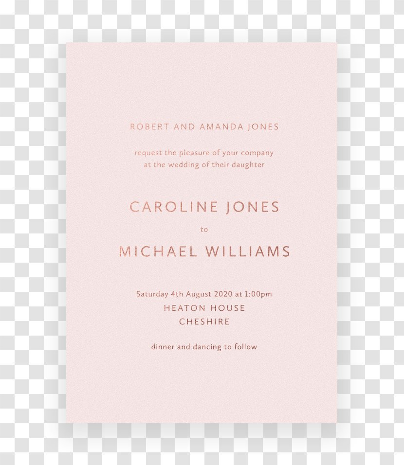 Wedding Invitation Convite Pink M Font - Luxury Transparent PNG