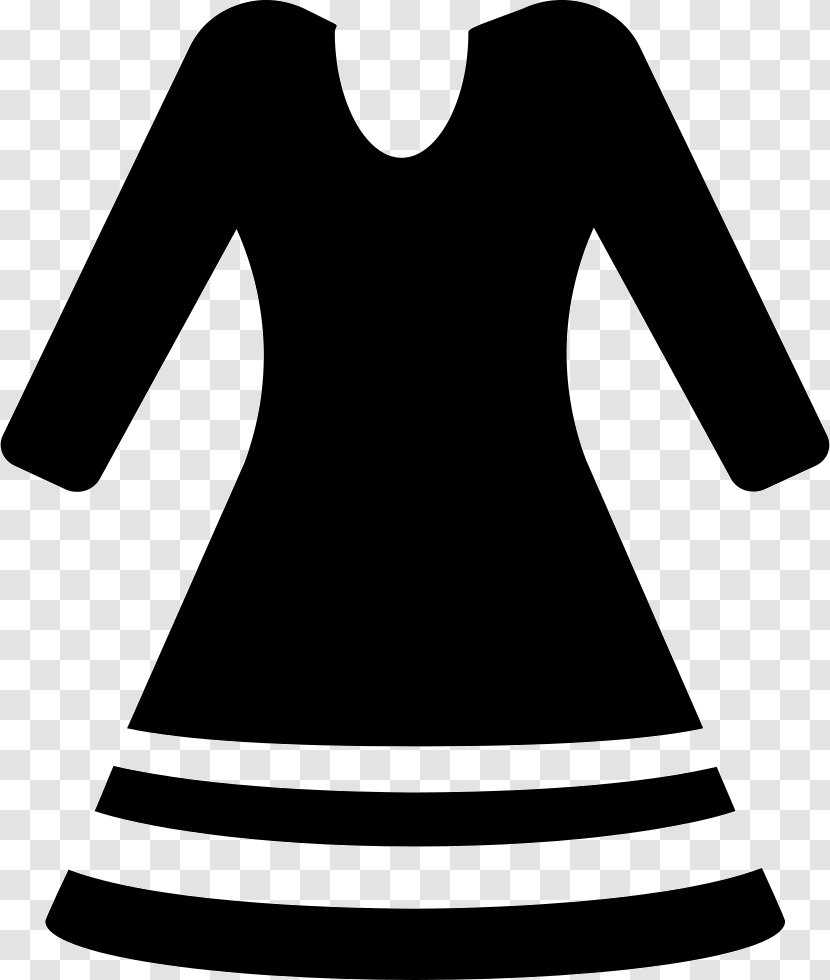 Dress Clip Art - Black And White Transparent PNG