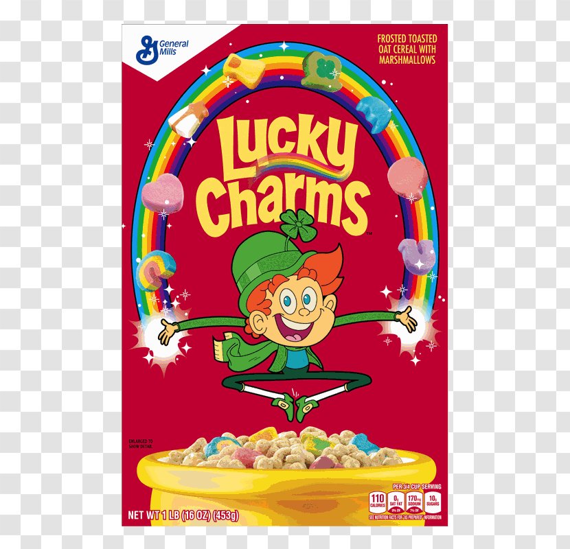 Breakfast Cereal General Mills Lucky Charm Chocolate Charms Nutrition Facts Label - Food Transparent PNG
