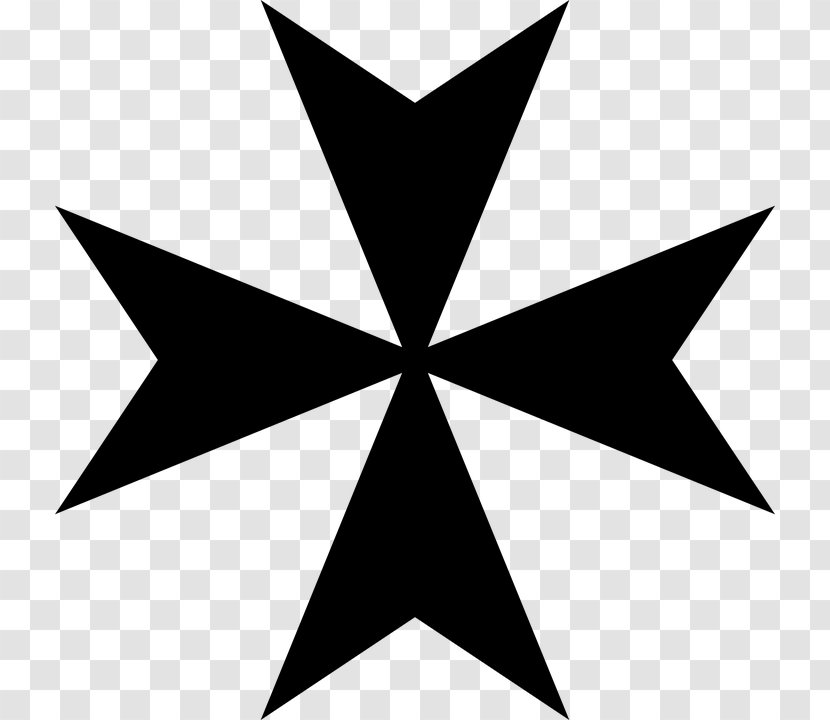 Maltese Cross Malta Christian Symbol - Black Transparent PNG