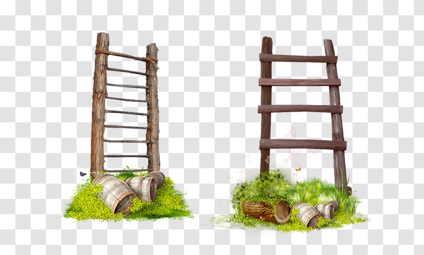 Stairs Garden Photography Clip Art - Kitchen - Flower Frame Ladder Transparent PNG