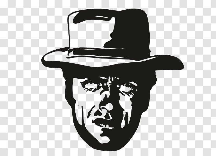 Cowboy Hat Silhouette Font - Clint Eastwood Transparent PNG