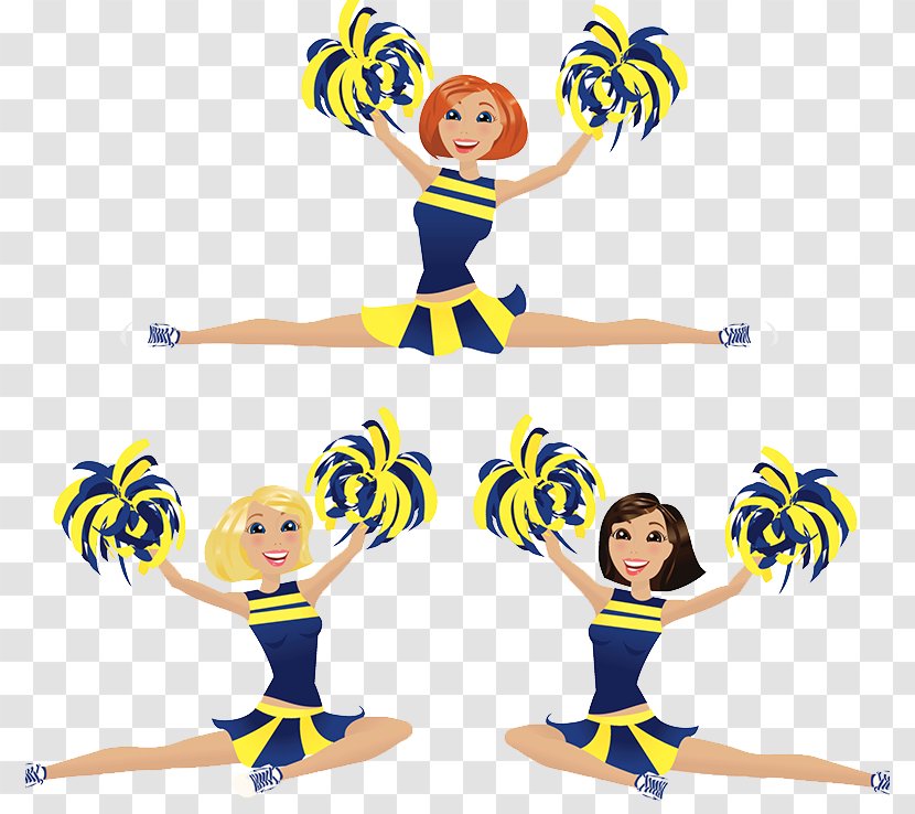 Cheerleader Cheerleading Pom-pom Split Illustration - Clip Art - Passionate Cheerleaders Transparent PNG