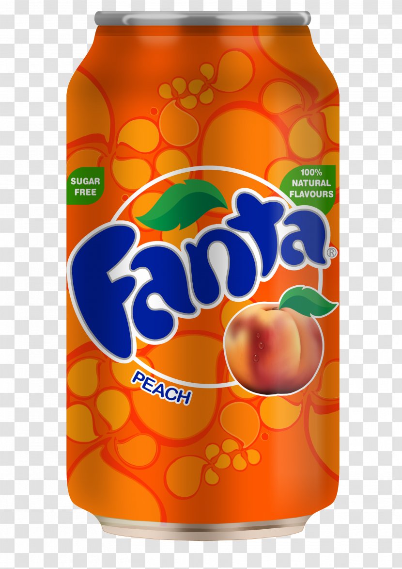 Fanta Orange Drink Soft Fizzy Drinks - Vegetarian Food - Can Transparent PNG