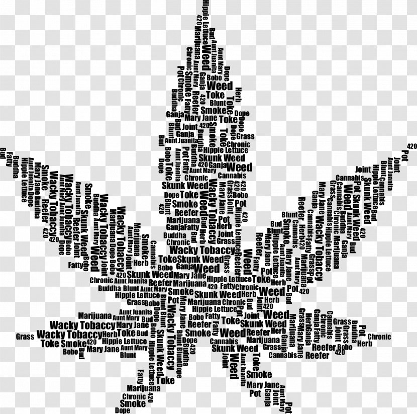 Medical Cannabis Hemp Joint Legality Of - Monochrome - Weed Transparent PNG