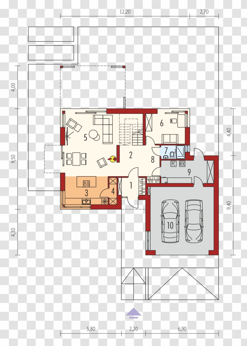 House Architectural Engineering Gable Roof Floor Plan - Plot Transparent PNG