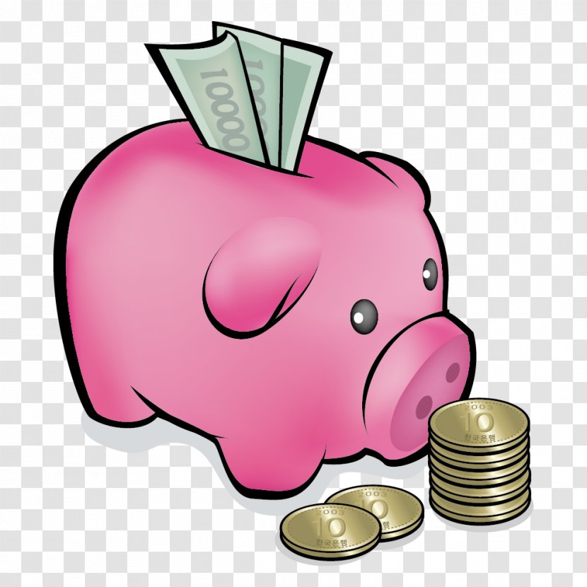 Piggy Bank Coin Vector Graphics Domestic Pig - Deposit Transparent PNG