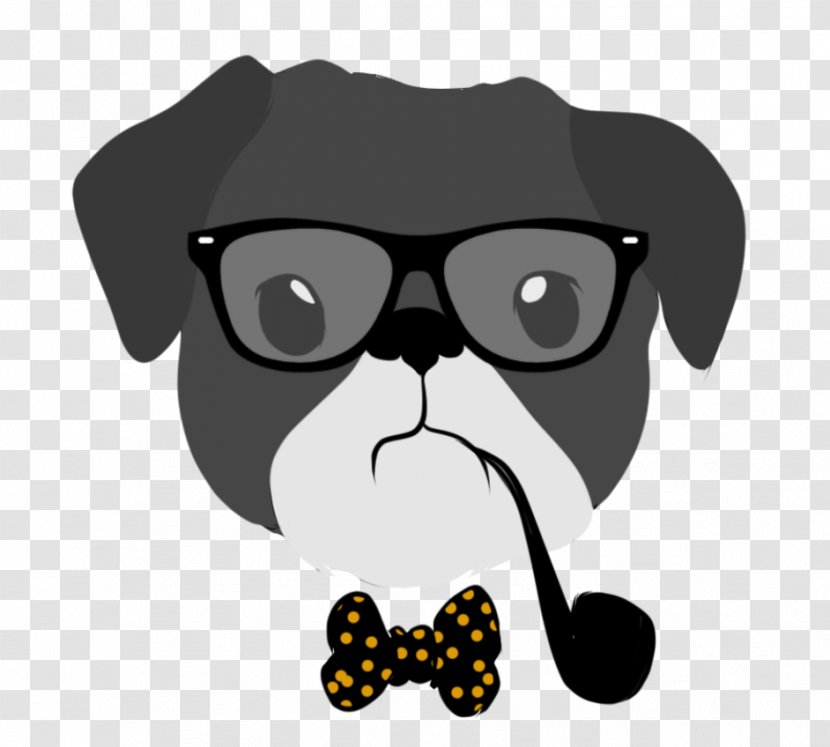 Dog Drawing Hipster - Carnivoran - Glasses Transparent PNG