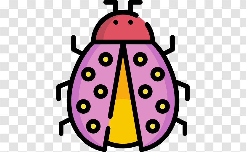 Pink M Lady Bird Clip Art - Mariquita Transparent PNG