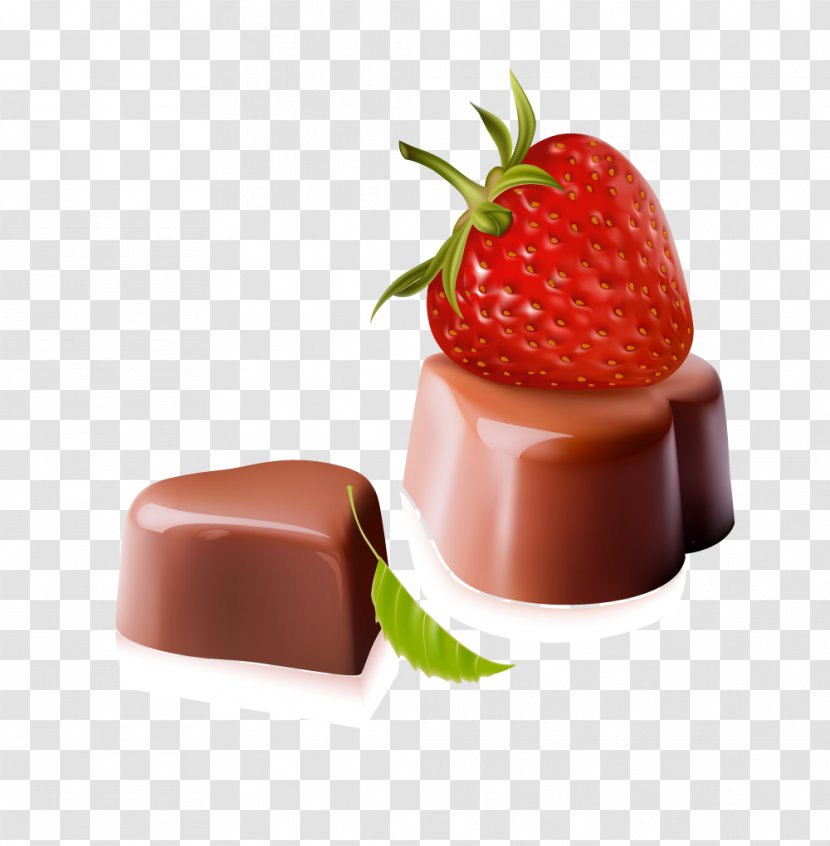 Chocolate Bar Bonbon White Ice Cream Cupcake - Fountain - Red Vector Strawberries And Transparent PNG