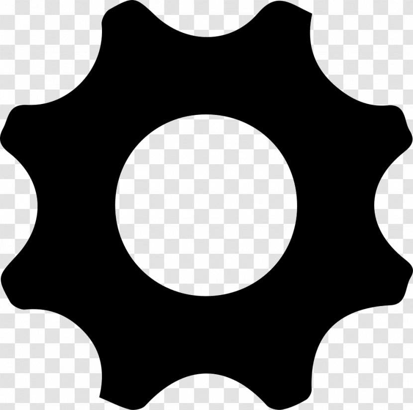 Gear Psd - Black And White - Tuerca Icon Transparent PNG