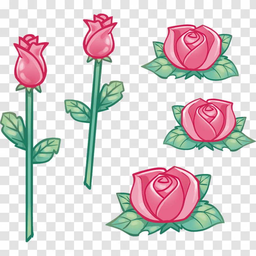 Garden Roses Cabbage Rose Cut Flowers Sticker - Pink - Frida Kalo Transparent PNG
