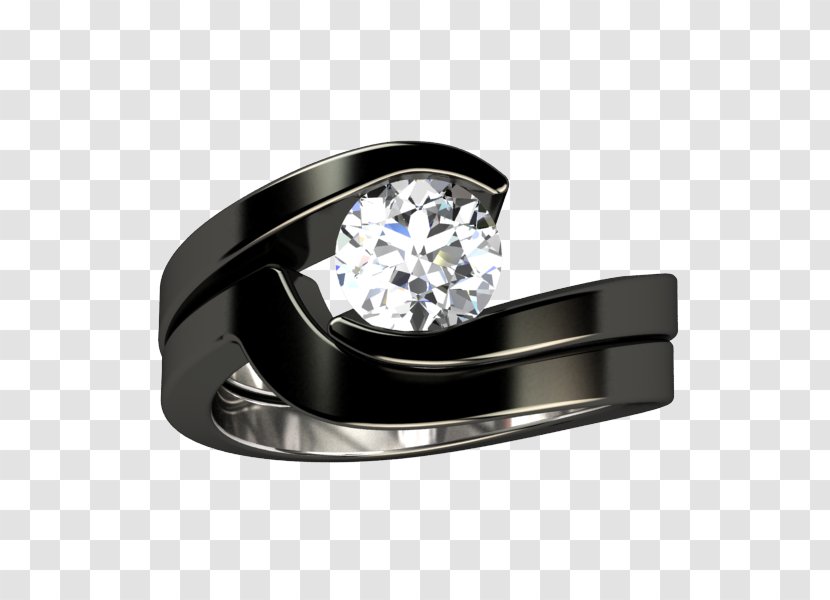 Diamond Engagement Ring Wedding Titanium - Gemstone Transparent PNG