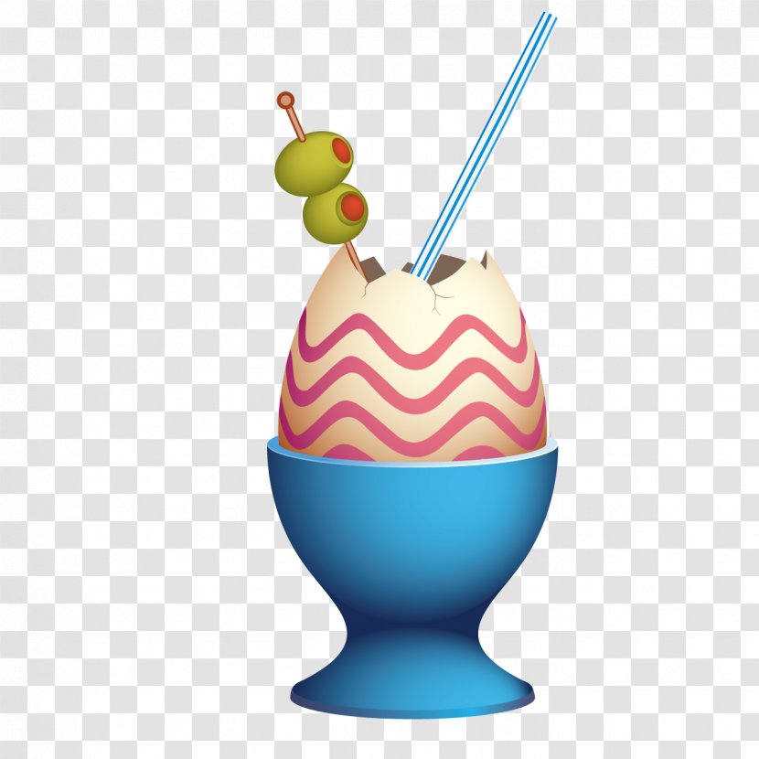 Cocktail Egg Cup Breakfast Boiled - Eggshell Transparent PNG