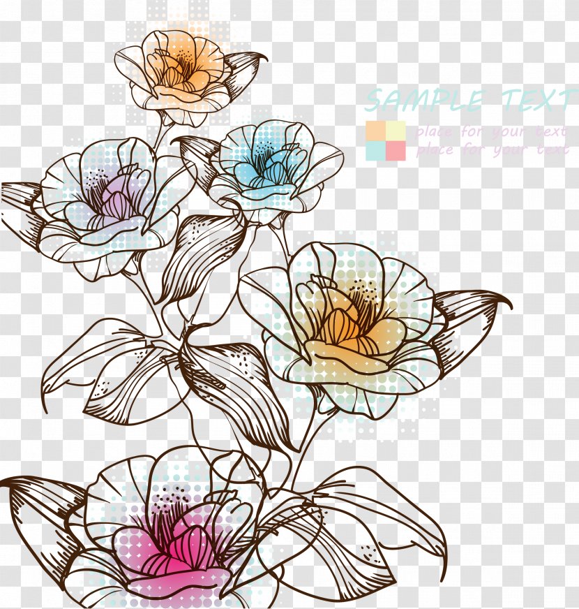 Watercolor Painting Flower Drawing - Color - Floral Decorative Pattern Transparent PNG