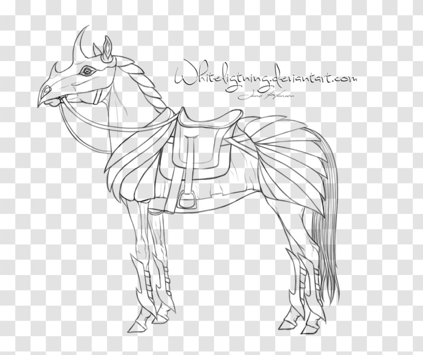 Mule Appaloosa Pony Line Art Sketch - Jane Pen Transparent PNG