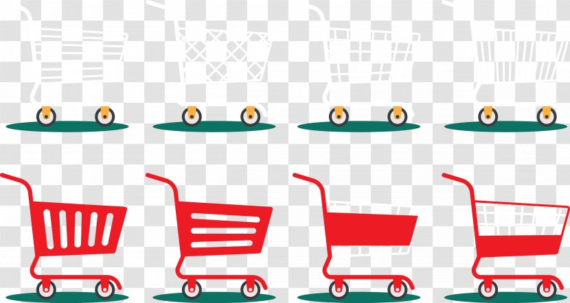 Color Vector Red Graphic Design - Shopping Cart Transparent PNG