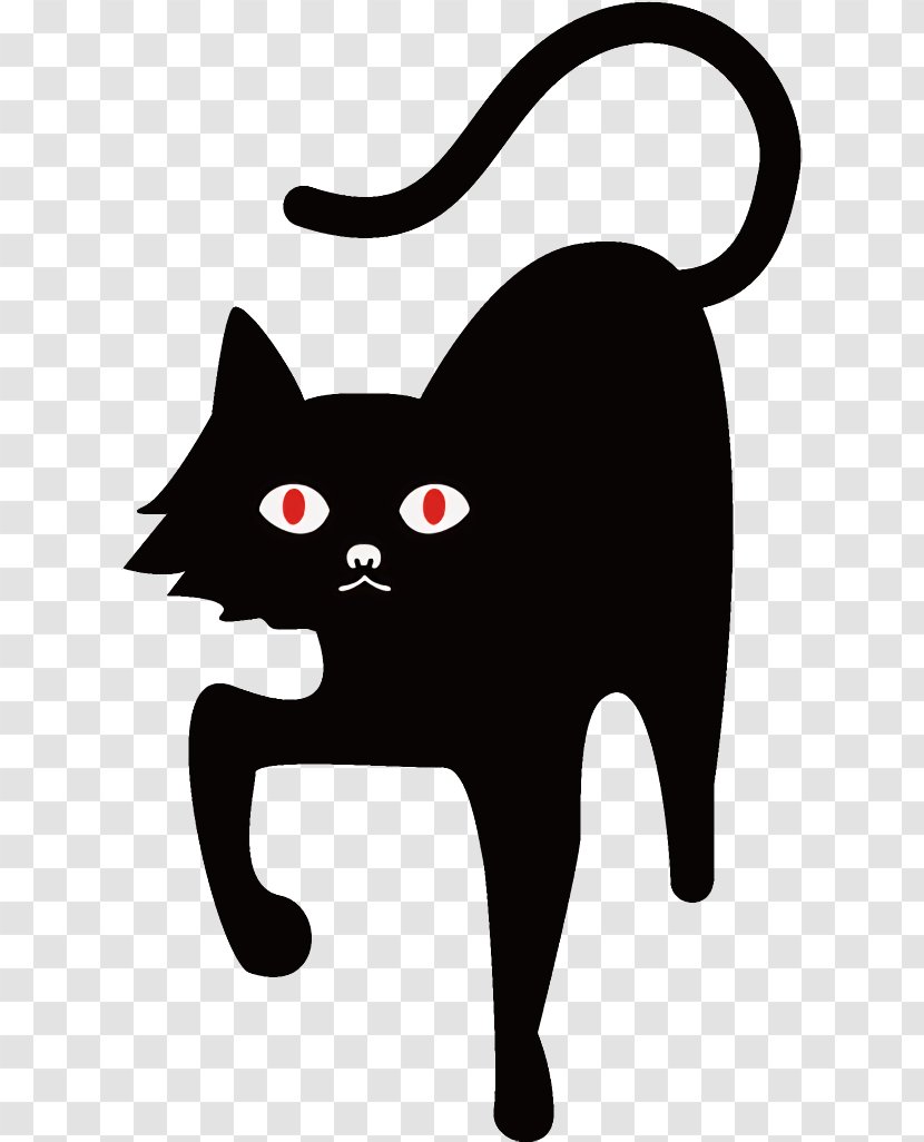 Black Cat Halloween - Whiskers - Snout Tail Transparent PNG