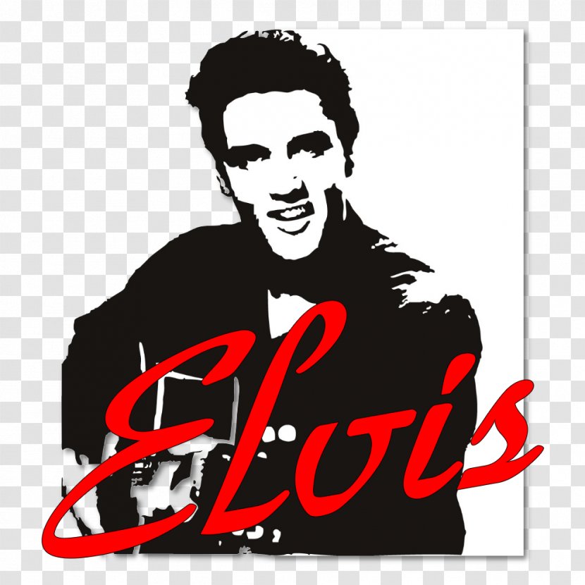 Elvis Presley Stencil Portrait Silhouette Transparent PNG
