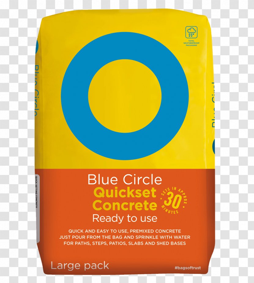 Blue Circle Quick Set Concrete Cement Brand Product Transparent PNG