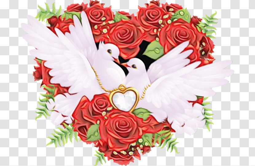 Valentines Day Heart - Cut Flowers - Greeting Anniversary Transparent PNG