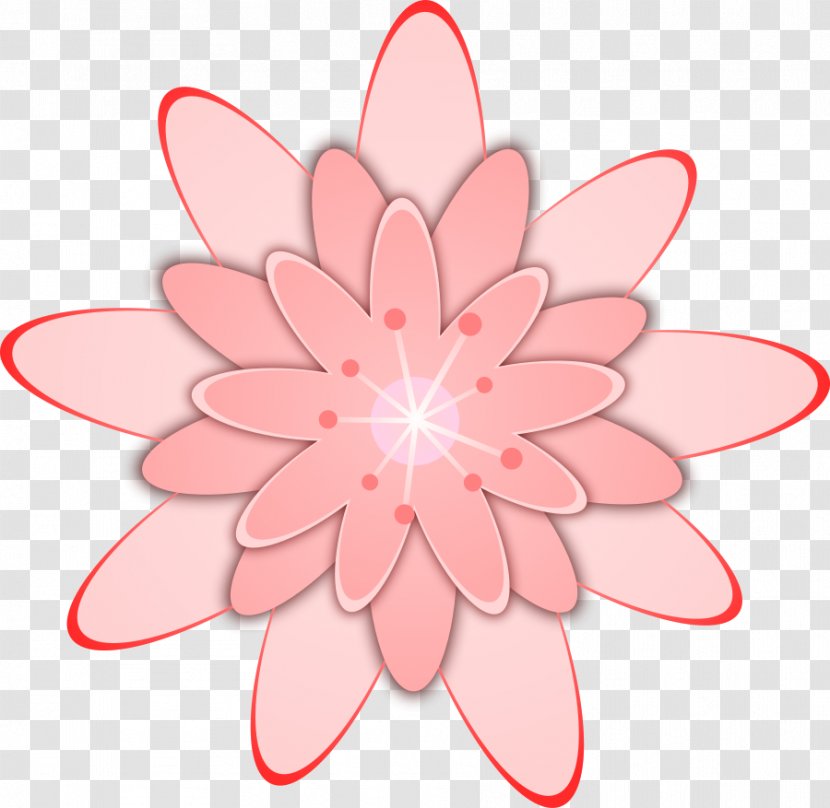 Pink Flowers Clip Art - Dahlia Transparent PNG