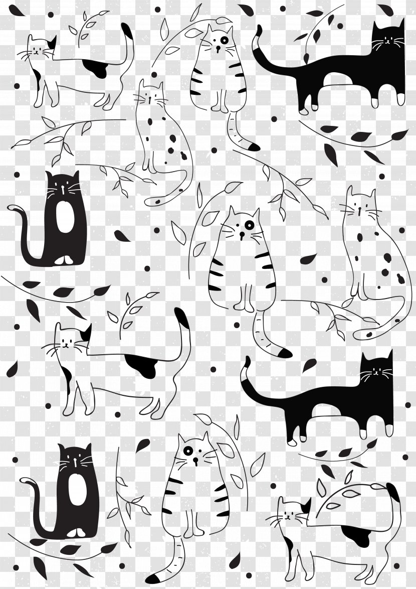 Cat Goruh, Kerman Euclidean Vector Icon - Clip Art - Black And White Transparent PNG