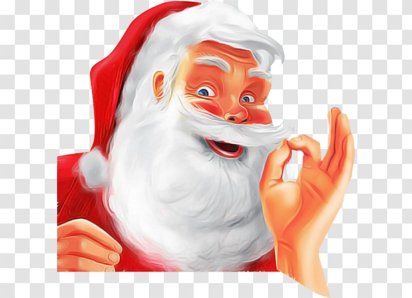 Santa Claus - Cartoon - Thumb Gesture Transparent PNG