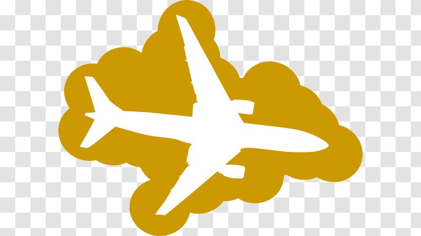 Airplane Aircraft Clip Art - Jet - Yellow Cliparts Transparent PNG