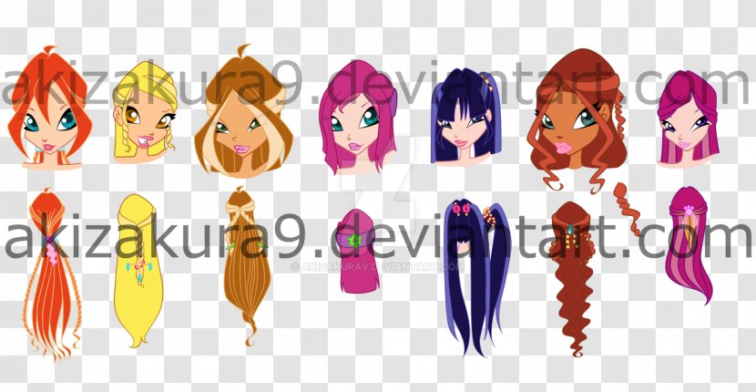 Stella Flora Hairstyle Musa - Winx Club - Template Transparent PNG