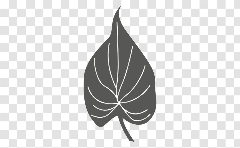 Leaf Sketch - Black And White Transparent PNG