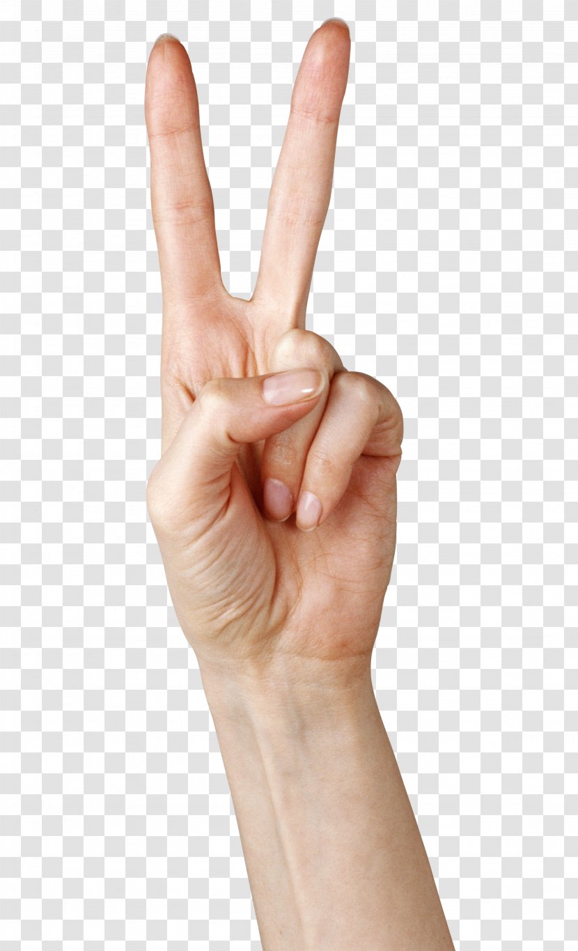 Finger Clip Art - Gesture - Hand Showing Two Fingers Clipart Picture Transparent PNG