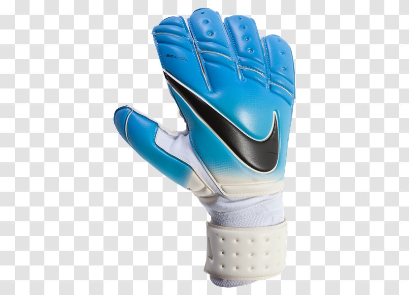 Goalkeeper Nike GK Premier SGT Gloves Lacrosse Glove - Baseball Protective Gear - White Blue Flaming Soccer Ball Transparent PNG