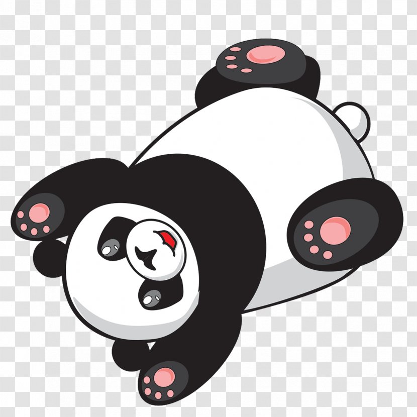 Giant Panda Bear Red Cartoon Clip Art - Naughty Transparent PNG