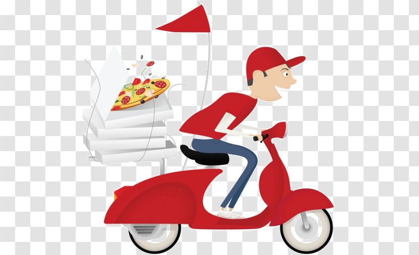 Pizza Delivery Fast Food Scooter Transparent PNG