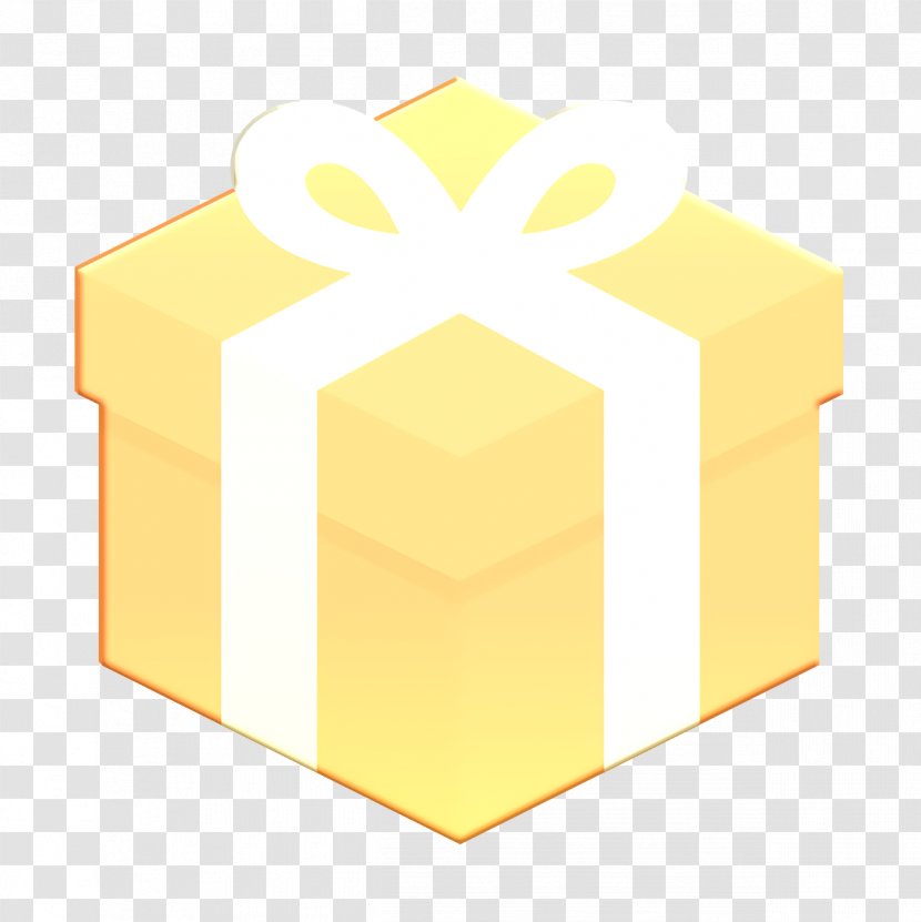 Gift Icon Basic Flat Icons - Symmetry Yellow Transparent PNG