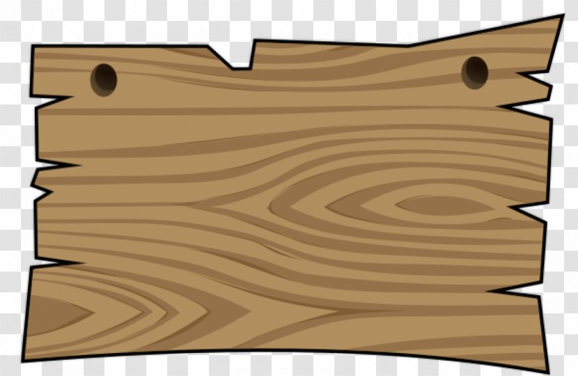 Wood Grain Clip Art Plank - Sign Cartoon Wooden Transparent PNG