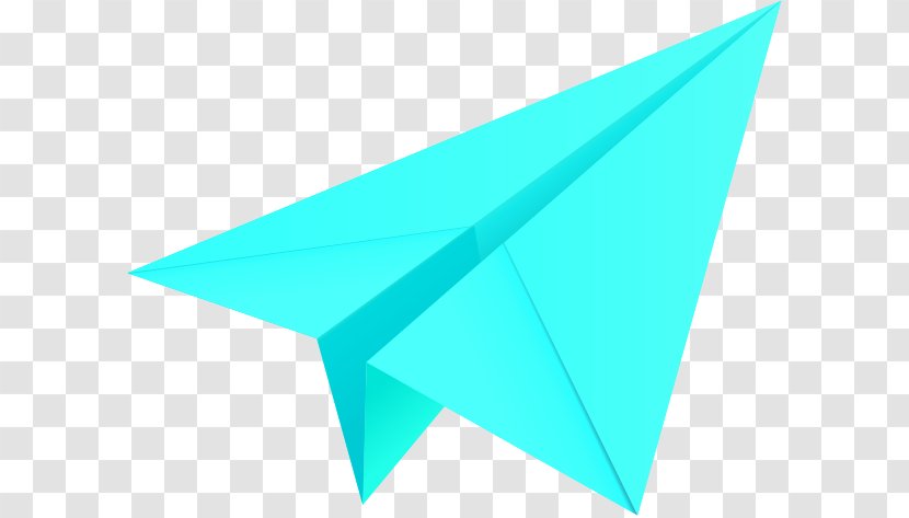 Paper Plane Airplane Blue Clip Art - Aqua - Cliparts Transparent PNG