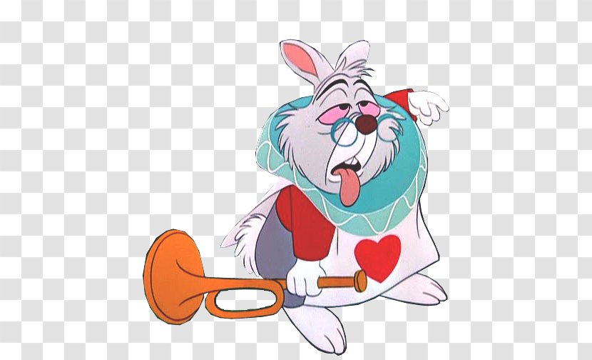 White Rabbit Alice's Adventures In Wonderland Queen Of Hearts - Cartoon - Alice No Pais Das Maravilhas Transparent PNG