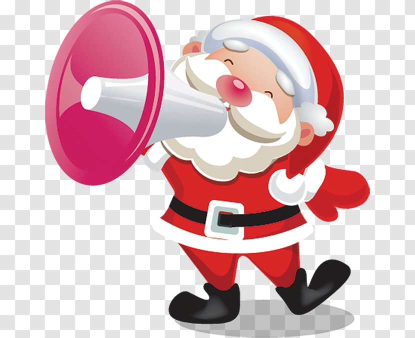 Santa Claus Talking Christmas - Ornament - Album Transparent PNG