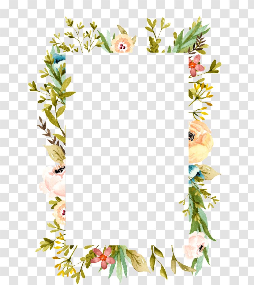 Wedding Invitation Frame - Wildflower Lei Transparent PNG