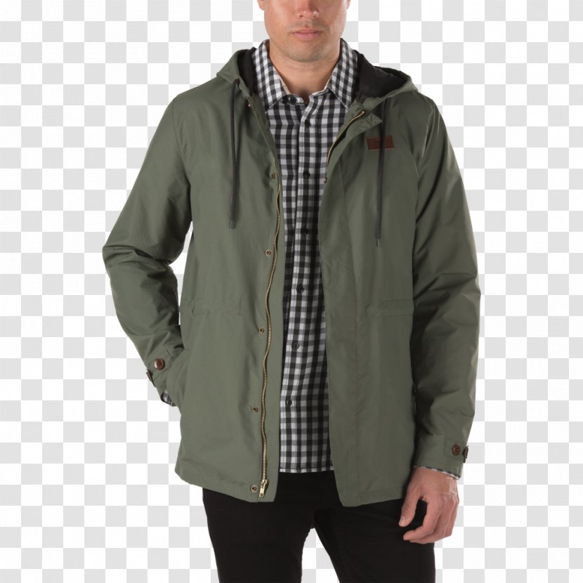 Jacket Hoodie Vans Outerwear Trench Coat - Shirt Transparent PNG