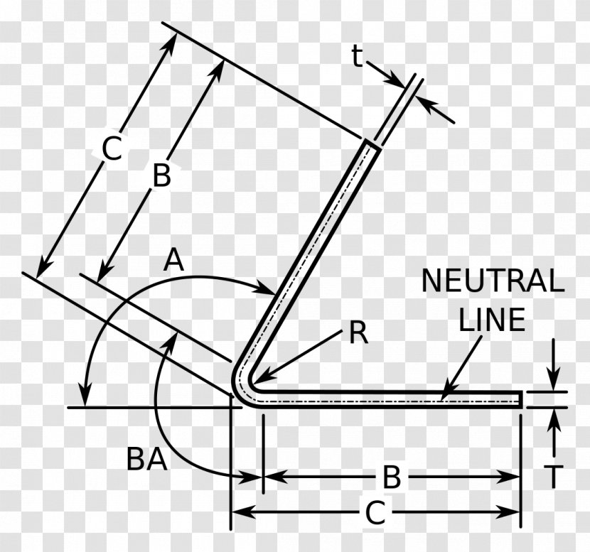 Bending Sheet Metal Press Brake Allowance Bend Radius - Manufacturing Transparent PNG