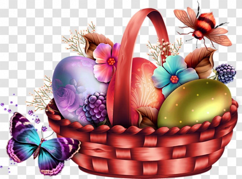 Easter Bunny Egg Clip Art - Christmas - A Basket Of Eggs Transparent PNG