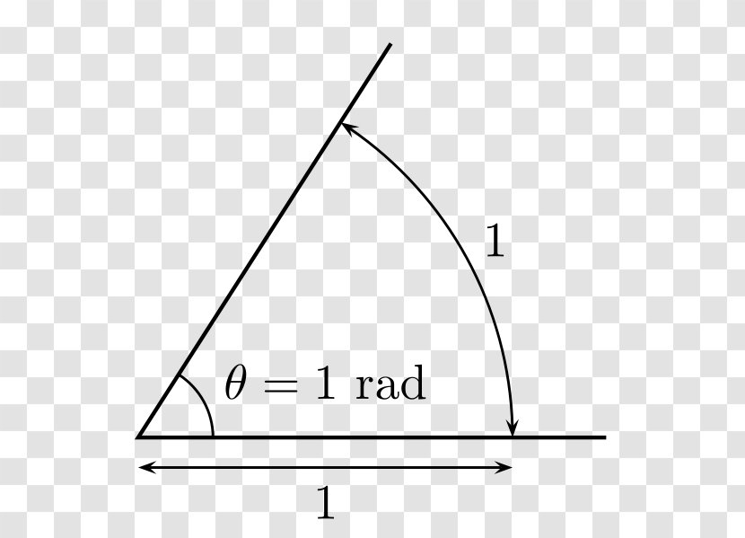 Radian Angle Turn Angular Unit Units Of Measurement - Triangle - Creative Illustration Transparent PNG