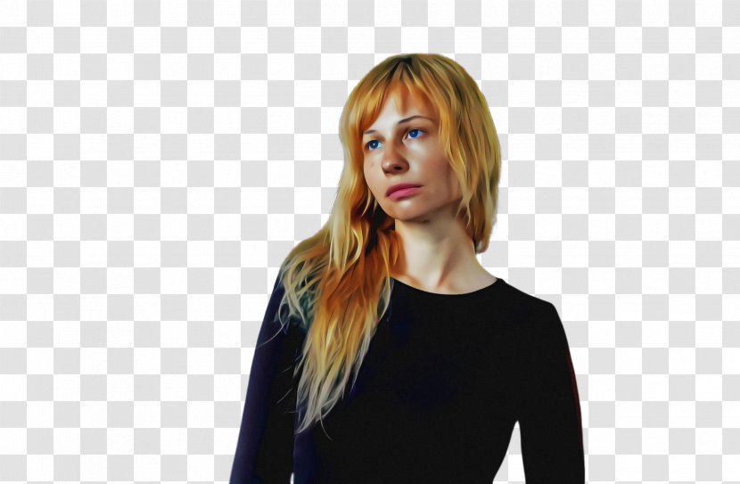 Hair Hairstyle Blond Shoulder Layered - Neck - Bangs Coloring Transparent PNG